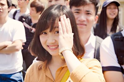 Portrait of smiling young woman