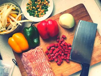 Close-up of food on table