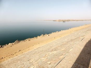 The aswan high dam, also called aswan dam, in arabic