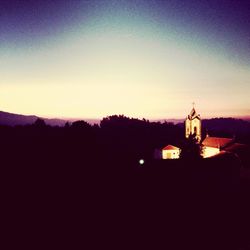 View of church at night