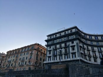 Low angle view of building against clear sky