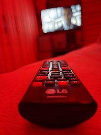 Close-up of laptop on table