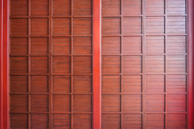 Full frame shot of red wall