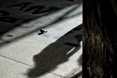 High angle view of shadows