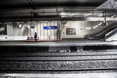 Train at railroad station platform