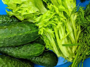 High angle view of vegetables in market