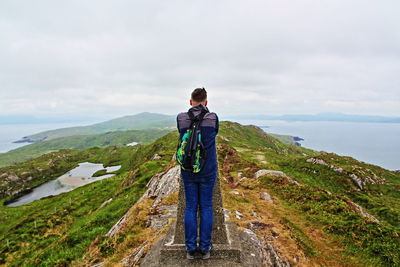 Man standing on mountain