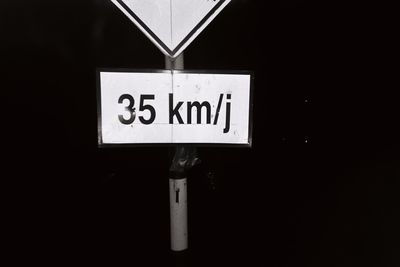 Information sign on wall