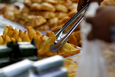Close-up of food on table