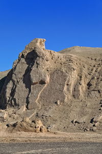 0535 nw-se alignment of yardang landforms carved by wind erosion. qaidam basin desert-qinghai-china.