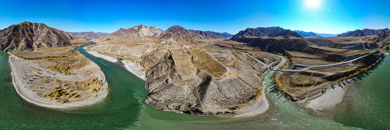 Panoramic view of lake against sky