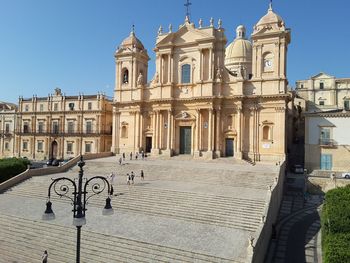 Exterior of building against clear sky