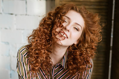 Portrait of smiling young woman