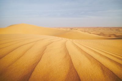 Scenic view of desert against sky