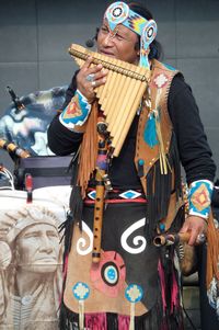 Full length of man standing in store