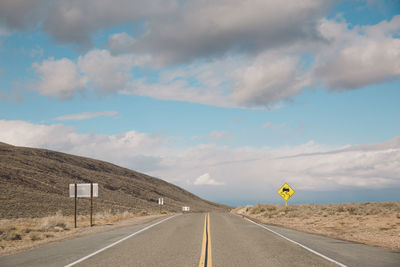 Road amidst landscape against sky