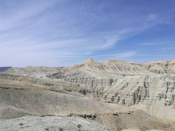 Scenic view of desert against sky