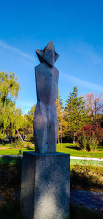 Built structure in park against blue sky