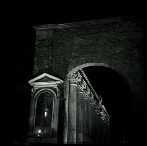 Low angle view of illuminated building