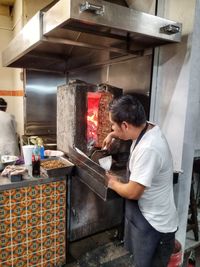 Man working in restaurant