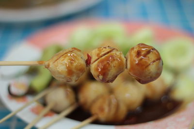 Close-up of dessert in plate