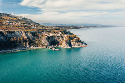 Pietragrande cliff near montauro city, calabria south italy