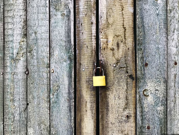 Closed wooden door