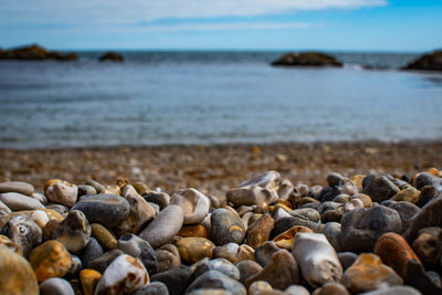 Pebbles on beach