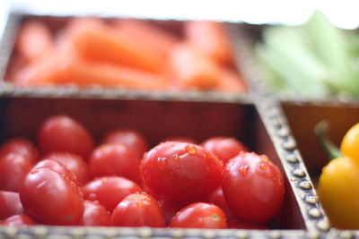 Close-up of various vegetables in container