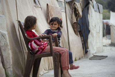 Syrian refugee children suffer from tragic humanitarian conditions in the winter