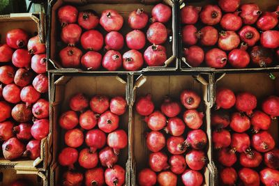 Pomegranates for sale in market