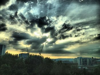 Building against cloudy sky