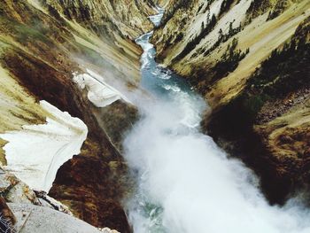 Stream flowing through rocks