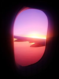 Scenic view of sunset over sea