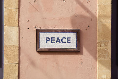 Peace on wall