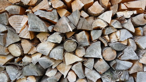 Full frame shot of firewood