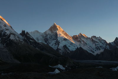 Gasherbrum massif and baltoro glacier, k2 base camp, pakistan