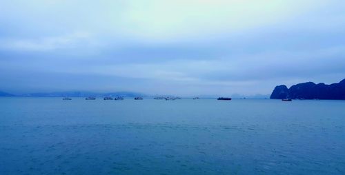 View of sea against cloudy sky