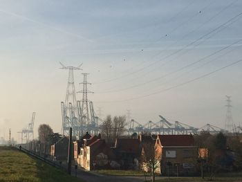 Electricity pylon against sky