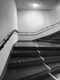 Low angle view of spiral staircase in building