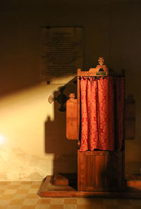 Close-up of fire hydrant on table at home