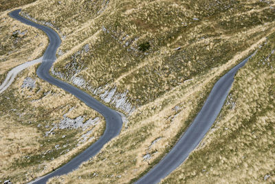 Aerial view of road