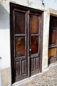 Close-up of window of house