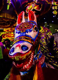 Close-up of multi colored mask