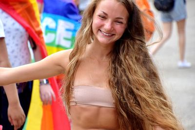 Portrait of smiling young woman