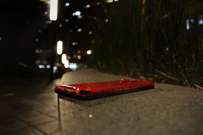 Traffic cone on street