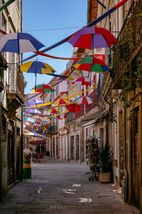 Street amidst buildings against sky in city