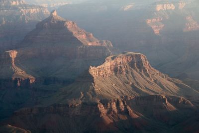 Aerial view of rock formations