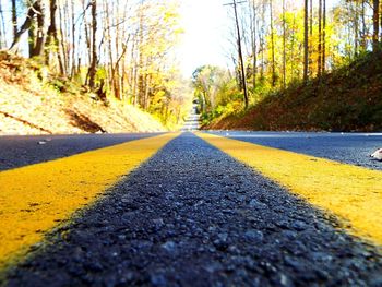 Empty road at sunrise