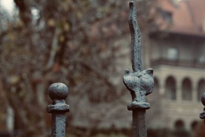 Close-up of metal sculpture